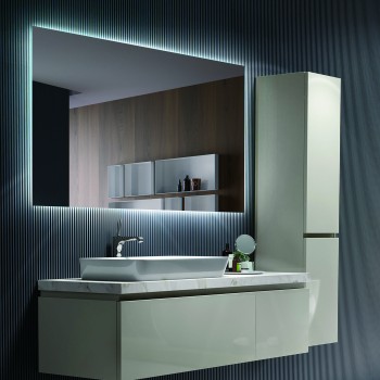 Espejo baño con luz led frontal cuadrado Serie Francia - Espejo Baño